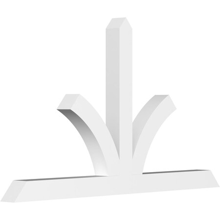 Ekena Millwork Richland Architectural Grade PVC Gable Bracket, 96"W x 56"H x 6"D x 6"F, 14/12 Pitch GBP096X56X0606RIC00
